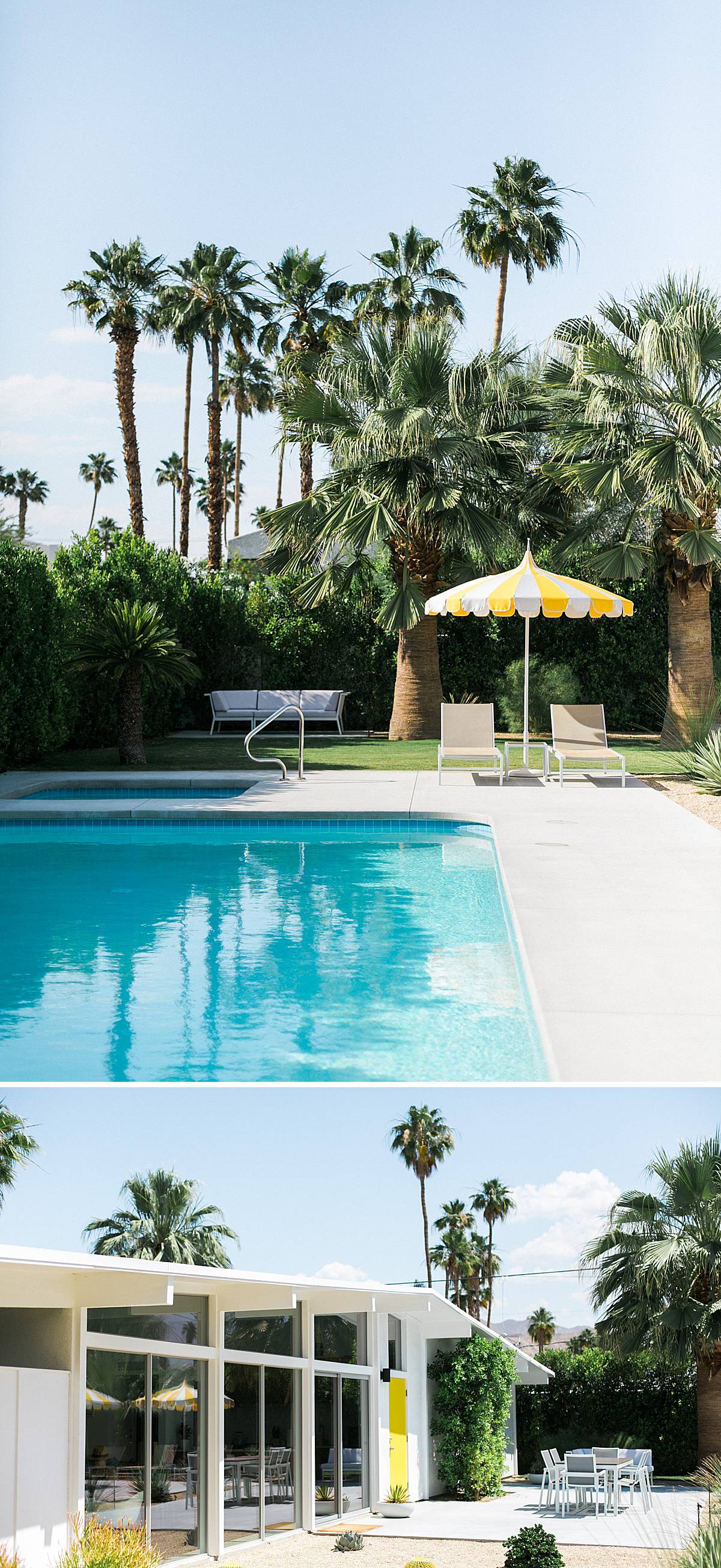 airbnb pool, Palm Springs desert destination Midwest photographer, travel, California girls trip with midcentury homes and pool, Joshua Tree National Park, photo by Laurelyn Savannah Photography