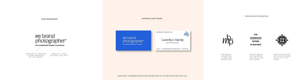brand identity for a brand photographer