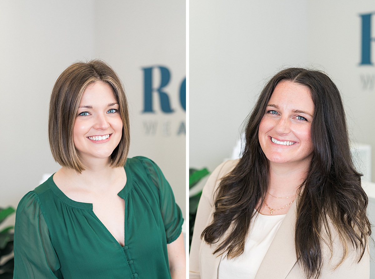 wealth management team headshots for women-owned business